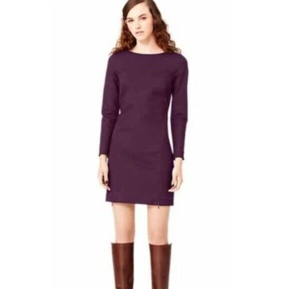 plum long sleeve dress